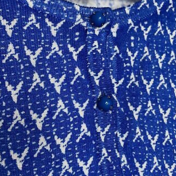 NEW Grace Blue/White Printed Pattern Cardigan - Picture 3 of 6